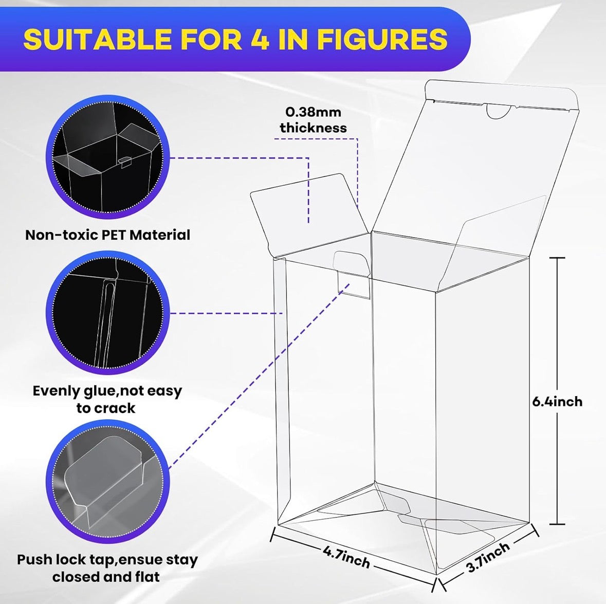 Pop Protector - Clear Case for 4" Funko Pop! Boxes