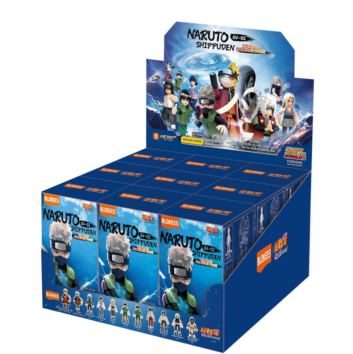 Naruto Galaxy Version 02 The Place the Leaves Dance Blokees Mini Model Kit Case of 9